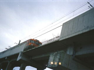 両毛線（利根川鉄橋の東側）1986年11月
