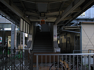 軽井沢駅旧1番線の階段