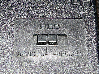 ハードディスクのデバイスIDスイッチ